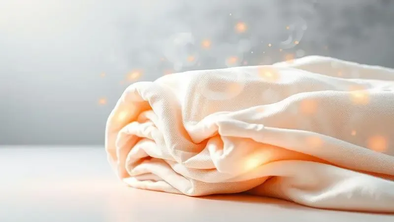 Ilustração conceitual de ar quente e fresco circulando através de roupas para desodorização e renovação