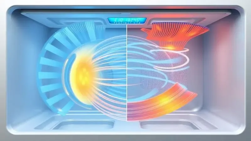 Ilustração conceitual de ciclos especiais com fluxo de ar e calor para lavagem a seco e purificação de tecidos