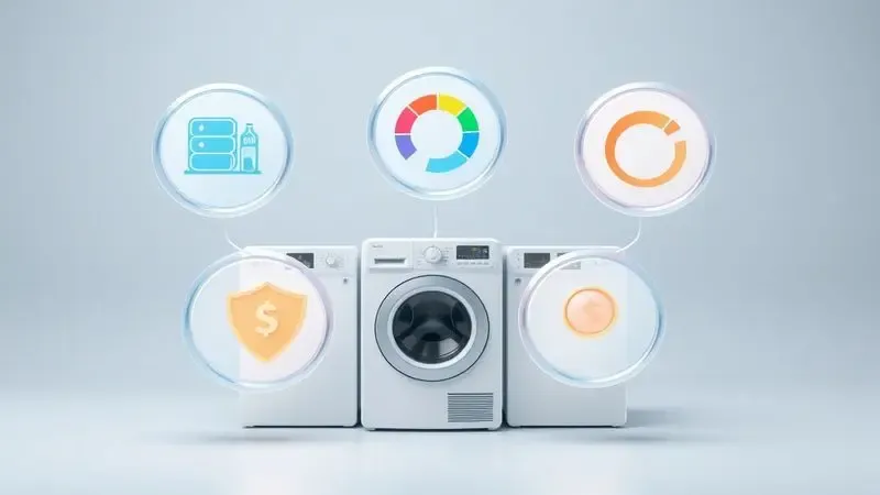 Ilustração dos 5 fatores técnicos importantes na escolha entre lava e seca conjugada ou separadas