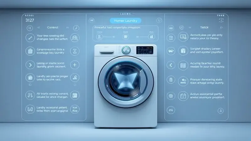 Ilustração de painel inteligente com IA para controle simplificado de lava e seca