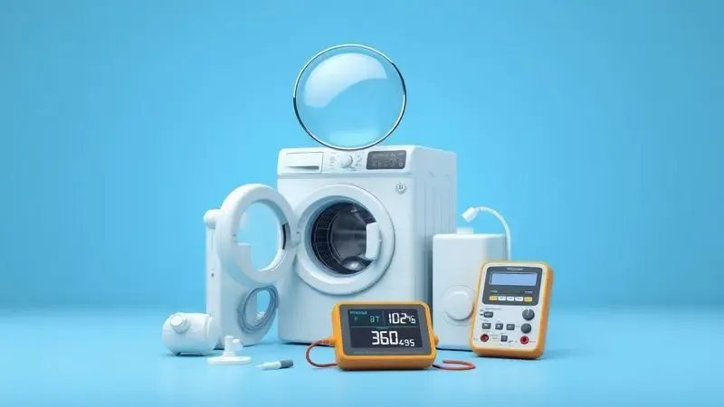 Ilustração conceitual do processo de diagnóstico técnico com ferramentas e instrumentos de medição para localizar falhas