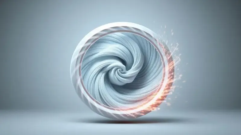 Visualização conceitual da força centrífuga e diferentes velocidades de rotação na centrifugação de roupas